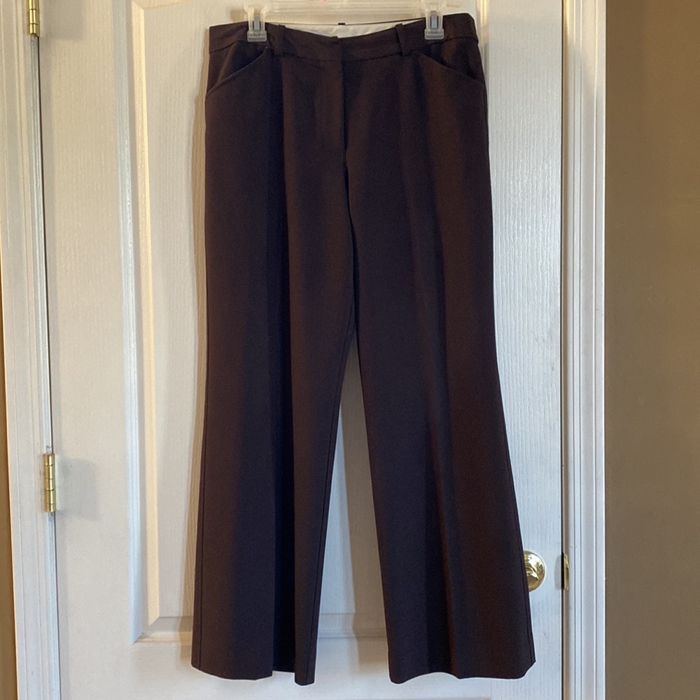 Worthington dark brown dress pants with one pleat pockets in front SIZE 10 short